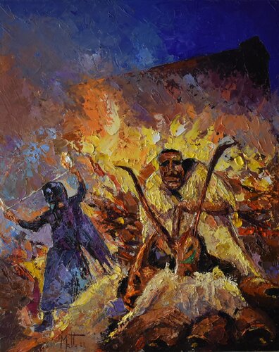 Carrasecare  (carnevale) de Gianni Mattu, Pintura a la venta en Singulart
