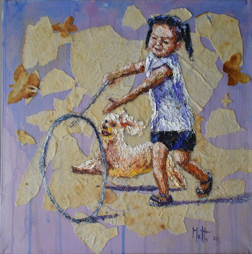 Infanzia spensierata van Gianni Mattu, Schilderij te koop op Singulart