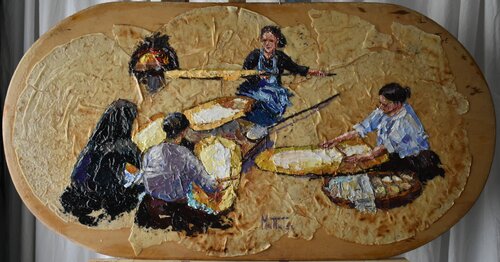 Cottura del carasau Gianni Mattu