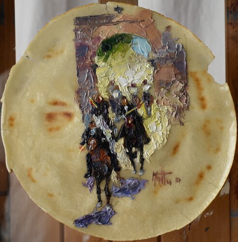 Passaggio sotto l'arco "Ardia" van Gianni Mattu, Schilderij te koop op Singulart