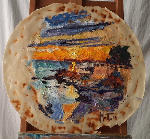 Riflessi caldi ad Alghero van Gianni Mattu, Schilderij te koop op Singulart