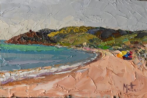 Spiaggia di fine estate von Gianni Mattu, Malerei kaufen auf Singulart