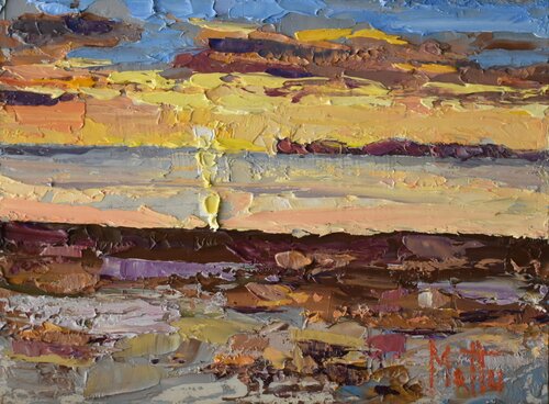 Tramonto a Ottobre von Gianni Mattu, Malerei kaufen auf Singulart