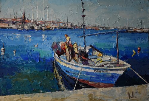 Pescatore von Gianni Mattu, Malerei kaufen auf Singulart