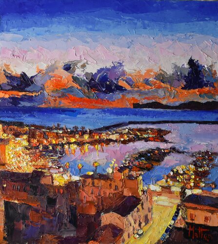 Impressioni di un tramonto von Gianni Mattu, Malerei kaufen auf Singulart