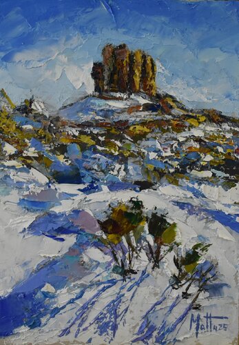 Inverno a Pedra liana. par Gianni Mattu, Peinture en vente sur Singulart