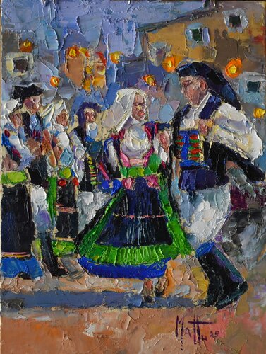 Ballo di Atzara di Gianni Mattu, Pittura in vendita su Singulart