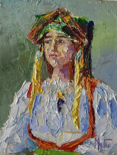 Ragazza di Samugheo di Gianni Mattu, Pittura in vendita su Singulart