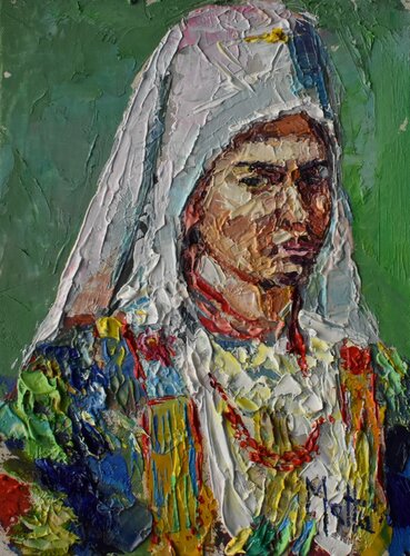 Ragazza di Ollolai de Gianni Mattu, Pintura a la venta en Singulart