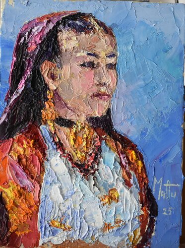 Ragazza di Dorgali di Gianni Mattu, Pittura in vendita su Singulart