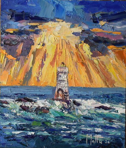 Faro mangia barche. di Gianni Mattu, Pittura in vendita su Singulart