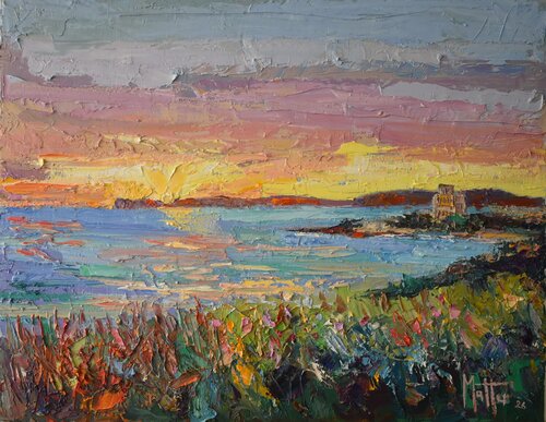 Tramonto sulla riviera di Gianni Mattu, Pittura in vendita su Singulart
