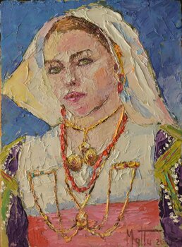 Ragazza in costume d'Ittiri Gianni Mattu