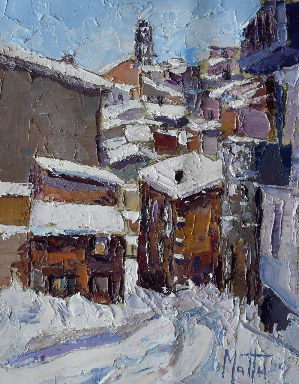 Scorcio innevato "Fonni" Gianni Mattu