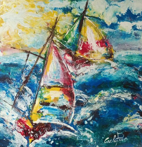 Vele al vento di Carla Pistola, Pittura in vendita su Singulart