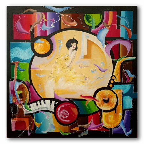 La musica intorno di Carla Pistola, Pittura in vendita su Singulart