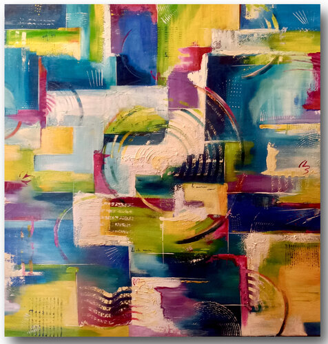 Portale azzurro 020 van Carla Pistola, Schilderij te koop op Singulart