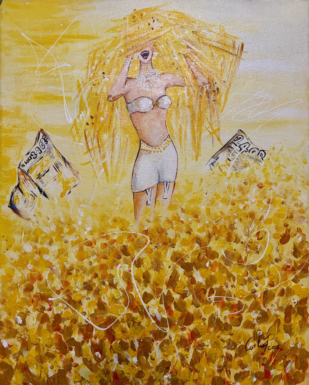 Calda passione Carla Pistola Pintura original en venta