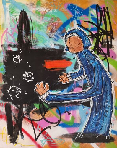 Nunchucks van Jimmy B4mble, Schilderij te koop op Singulart