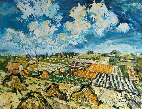 Summer landscape van IZABELA Rudzka, Schilderij te koop op Singulart