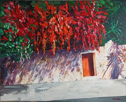 Blooming Red Wall par IZABELA Rudzka, Peinture en vente sur Singulart
