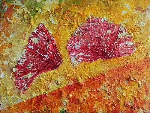 Stone Flowers- Poppies di IZABELA Rudzka, Pittura in vendita su Singulart