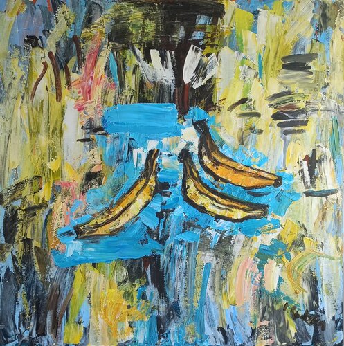 Appetite For Life: Yellow Expression van IZABELA Rudzka, Schilderij te koop op Singulart