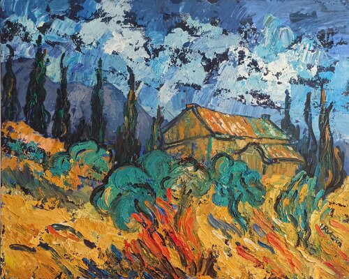 Landscape Energy- My Van Gogh van IZABELA Rudzka, Schilderij te koop op Singulart