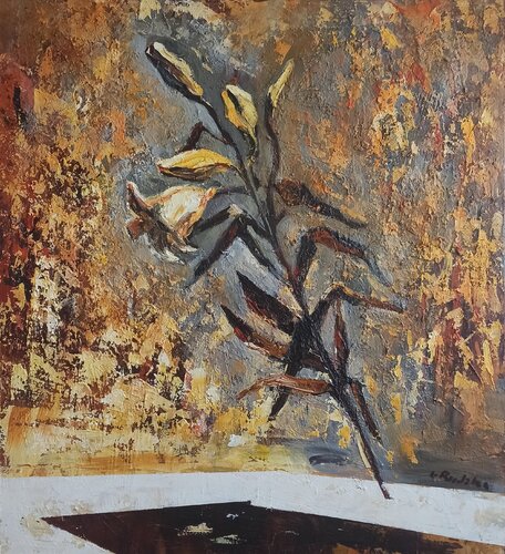 Flower Harmony- Lily van IZABELA Rudzka, Schilderij te koop op Singulart