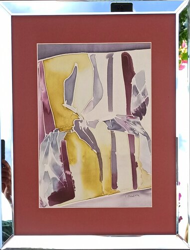 Flowing Irises- Violet par IZABELA Rudzka, Peinture en vente sur Singulart