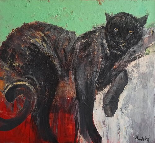 Pnather Luna von IZABELA Rudzka, Malerei kaufen auf Singulart