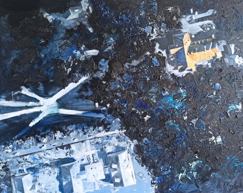 Time Reflections of History-  Giszowiec par IZABELA Rudzka, Peinture en vente sur Singulart