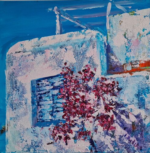 My Greece -Window van IZABELA Rudzka, Schilderij te koop op Singulart