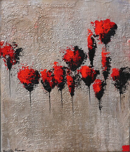 The gold letter di Donatella Marraoni, Pittura in vendita su Singulart