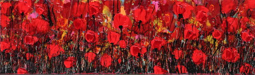...nel rosso van Donatella Marraoni, Schilderij te koop op Singulart