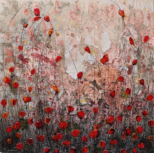 This is love...poppis in the summer van Donatella Marraoni, Schilderij te koop op Singulart