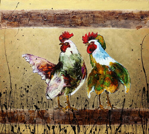 don't look at her di Donatella Marraoni, Pittura in vendita su Singulart