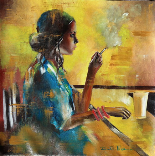 Cigarettes & .... beer by Donatella Marraoni, Painting for Sale on Singulart