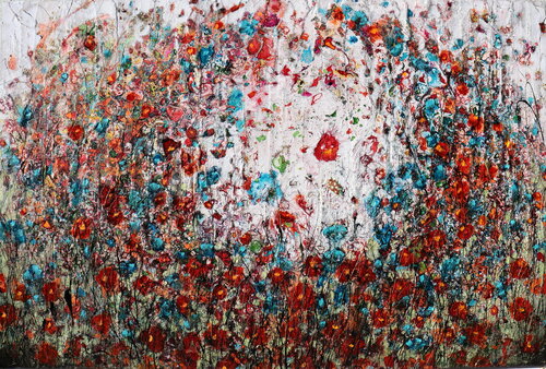 Poppies abd friends VI par Donatella Marraoni, Peinture en vente sur Singulart