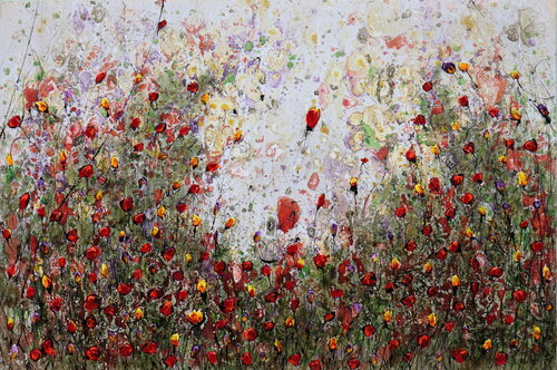 Poppies abd friends VIII par Donatella Marraoni, Peinture en vente sur Singulart