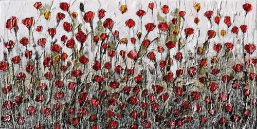New poppies...old memories par Donatella Marraoni, Peinture en vente sur Singulart