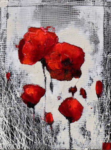 Poppiess and feelings III van Donatella Marraoni, Schilderij te koop op Singulart