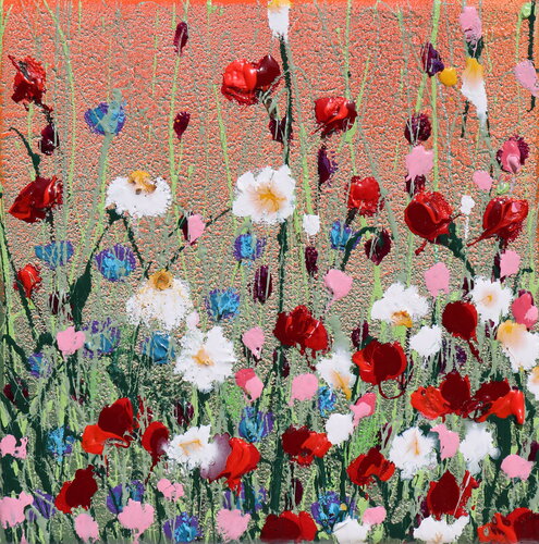 garden at sunset van Donatella Marraoni, Schilderij te koop op Singulart