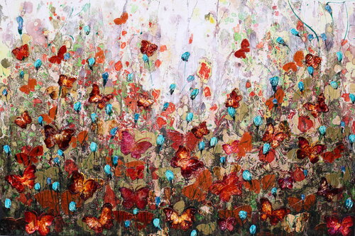 dancing like butterfly wings par Donatella Marraoni, Peinture en vente sur Singulart