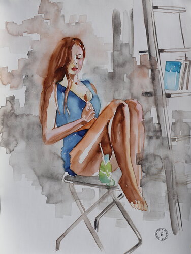 don't worry, I'm taking a break di Donatella Marraoni, Pittura in vendita su Singulart
