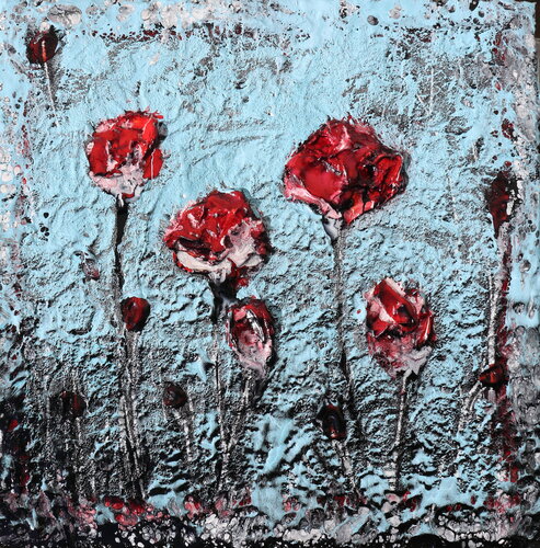 poppies and memories II di Donatella Marraoni, Pittura in vendita su Singulart