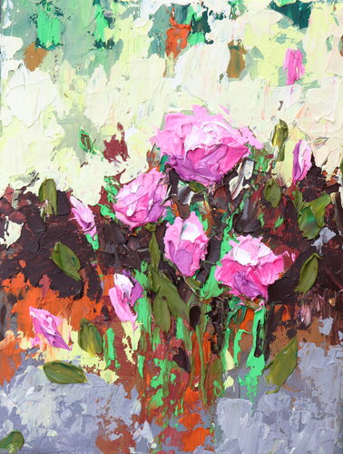 Poppies...in pink di Donatella Marraoni, Pittura in vendita su Singulart