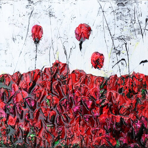 poppies passion von Donatella Marraoni, Malerei kaufen auf Singulart