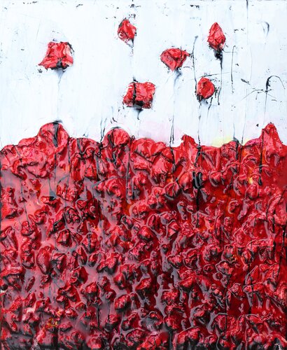 poppies passion II par Donatella Marraoni, Peinture en vente sur Singulart