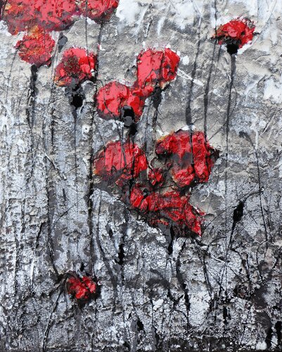 poppies passion IV par Donatella Marraoni, Peinture en vente sur Singulart